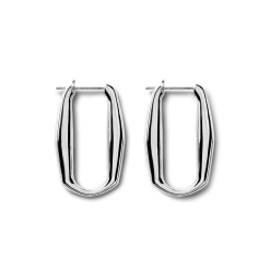 Shinola Shop All Women'S Jewelry|Sterling Silver|Signature Link Hoop Earrings