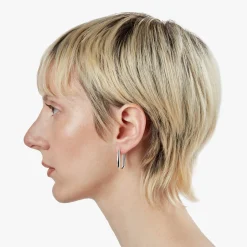 Shinola Shop All Women'S Jewelry|Sterling Silver|Signature Link Hoop Earrings