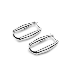 Shinola Shop All Women'S Jewelry|Sterling Silver|Signature Link Hoop Earrings