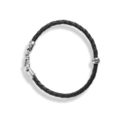 Shinola Bracelets|Bracelets|Single Wrap Woven Leather Bracelet Black