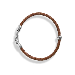 Shinola Best Sellers|Bracelets|Single Wrap Woven Leather Bracelet Tan