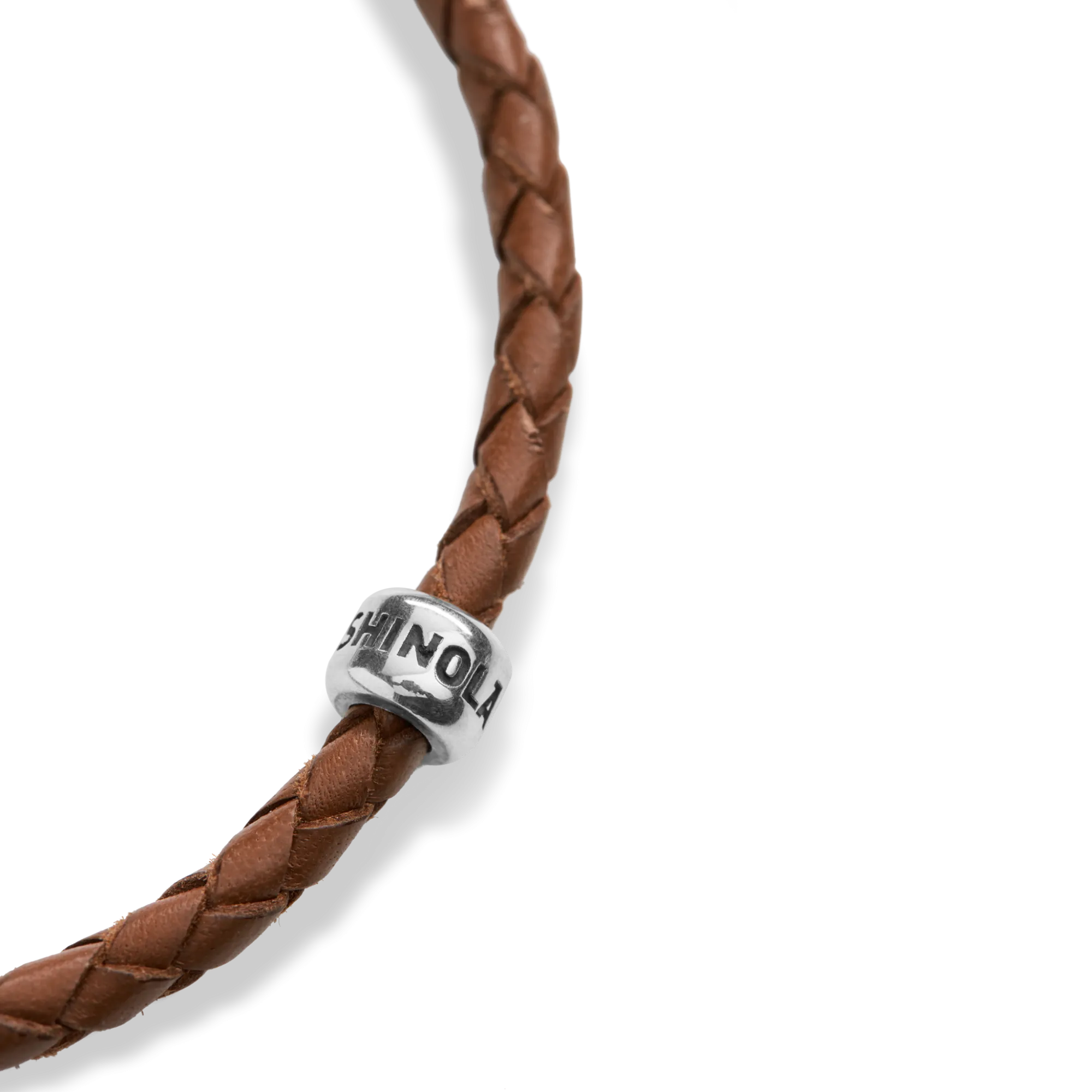 Shinola Best Sellers|Bracelets|Single Wrap Woven Leather Bracelet Tan