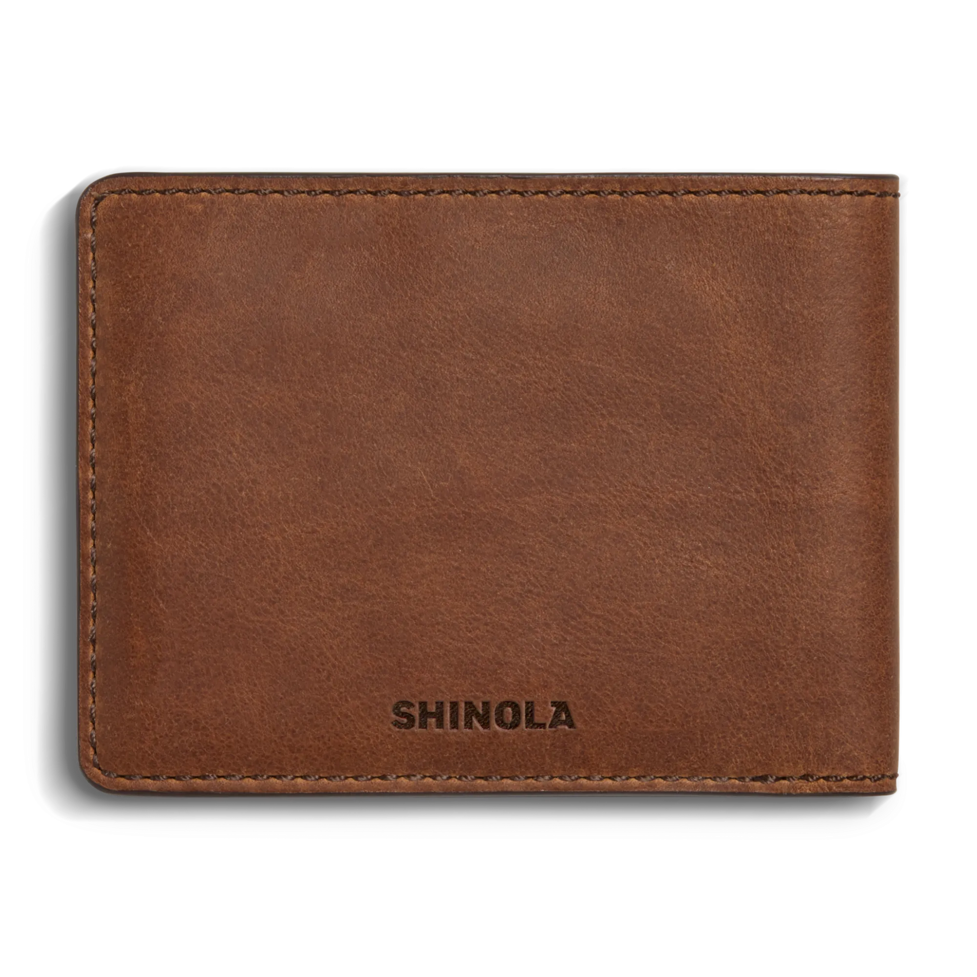 Shinola Best Sellers|Monogrammable|Slim Bifold Wallet Medium Brown