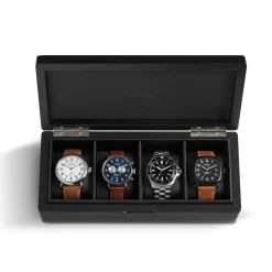 Shinola Shop All|Watch Storage|4 Slot Watch Box Black