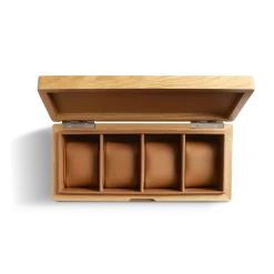 Shinola Shop All|Best Sellers|4 Slot Watch Box Oak / Tan