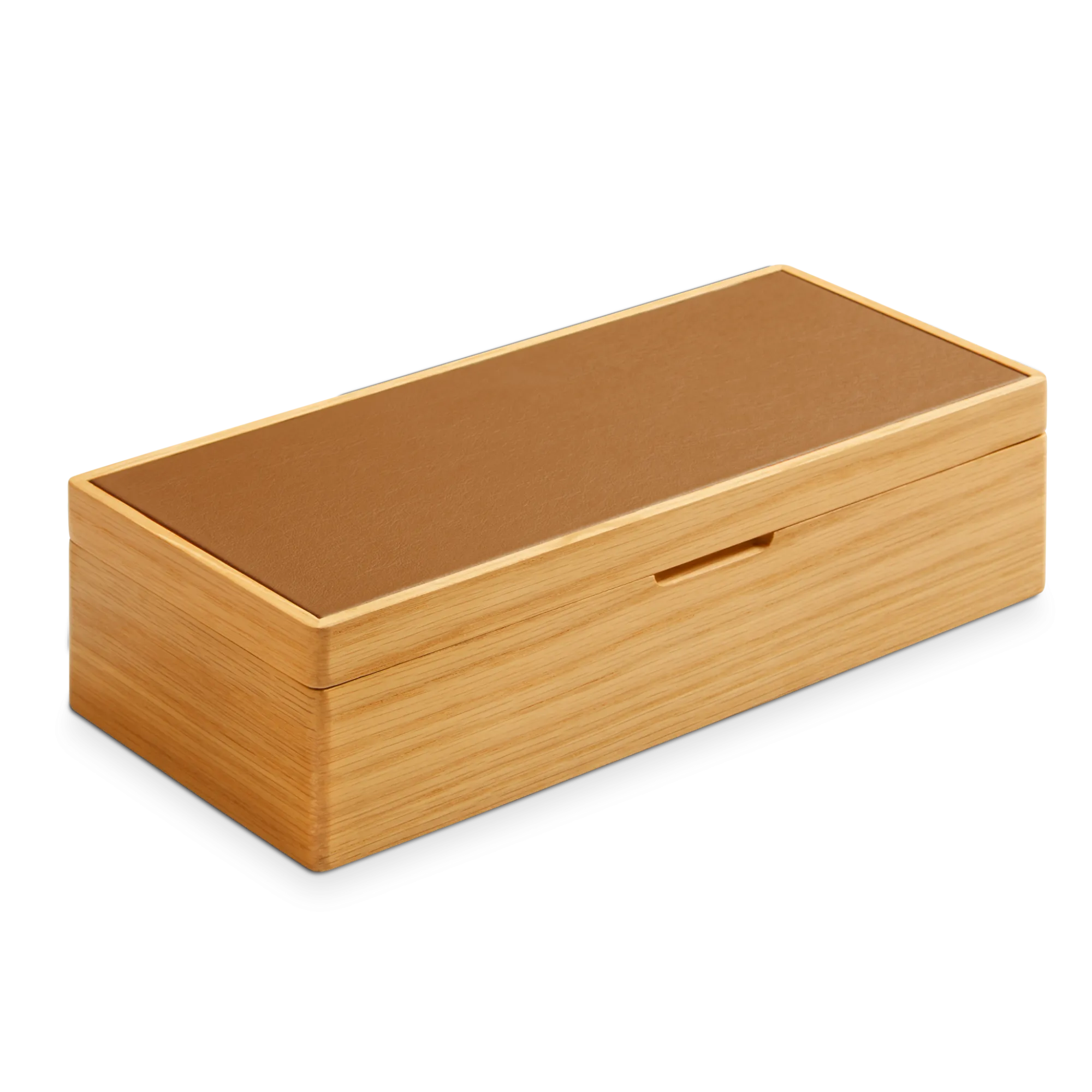 Shinola Shop All|Best Sellers|4 Slot Watch Box Oak / Tan