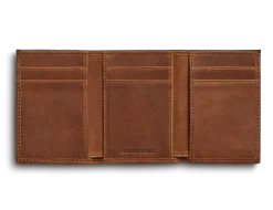 Shinola Monogrammable|Personalizable|Trifold Wallet Medium Brown