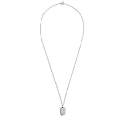 Shinola Necklaces|Sterling Silver|Turquoise Inlay Tag Necklace