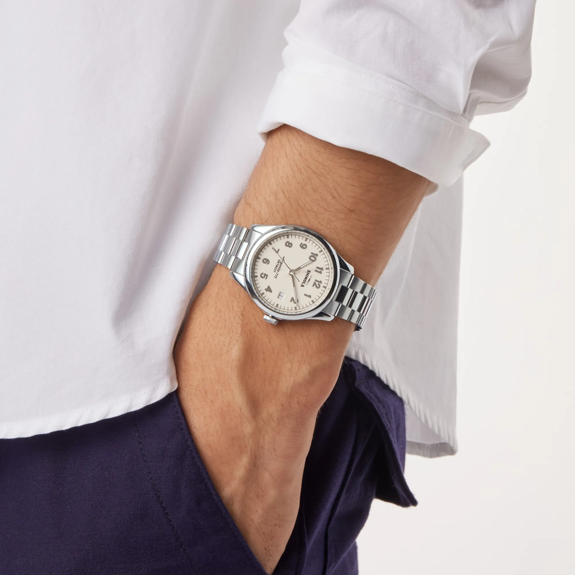 Shinola Personalizable|Men'S Watches|Vinton Watch Alabaster