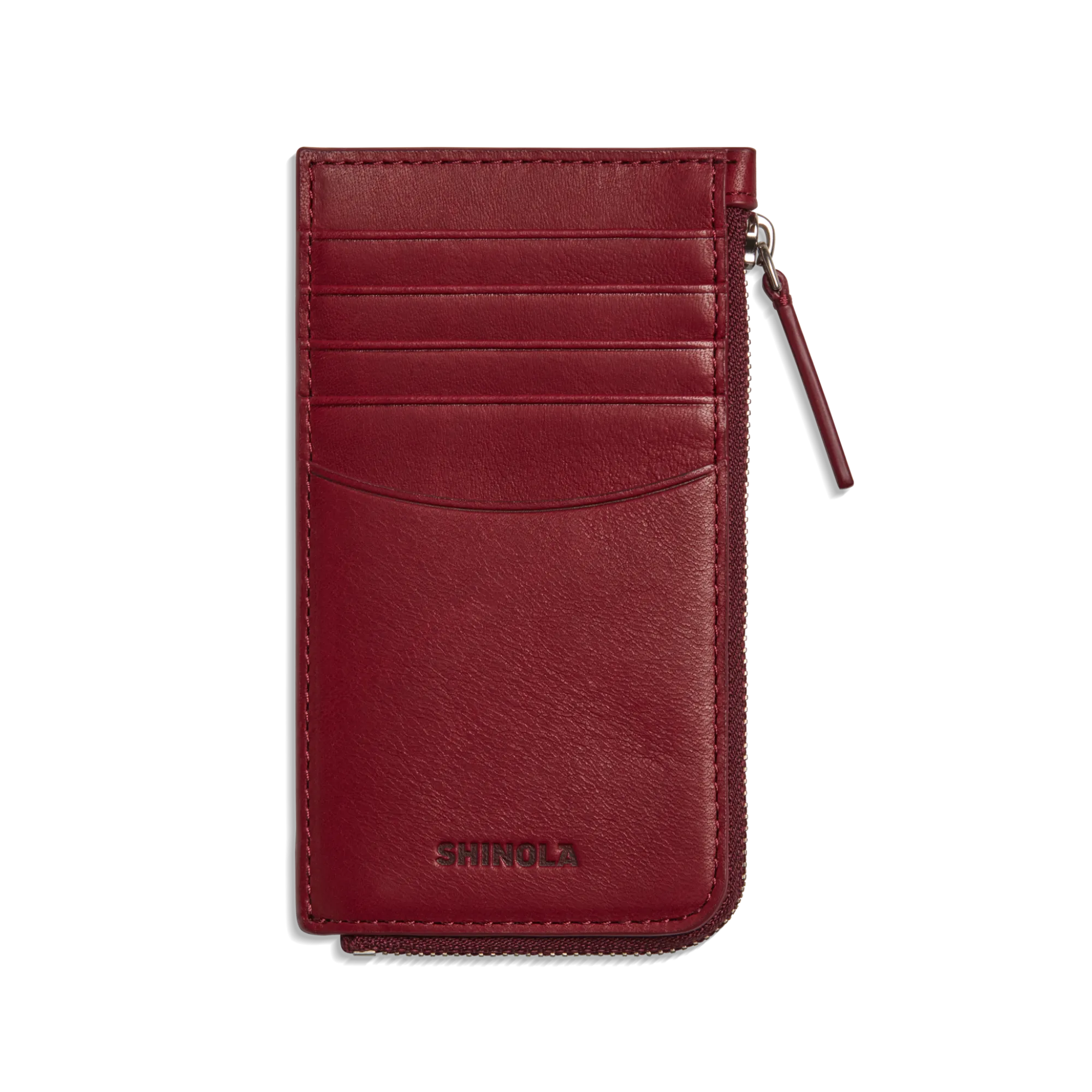 Shinola Monogrammable|New Arrivals|Zip Around Card Case Ruby
